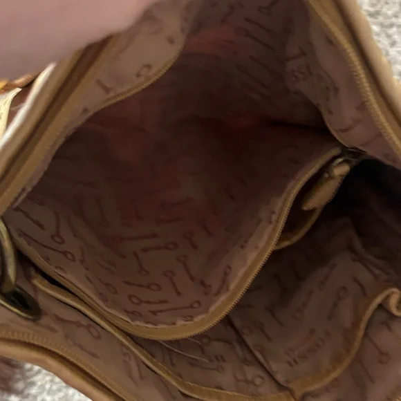 Fossil Brown Leather Cutout Shoulder Bag - Picture 15 of 16